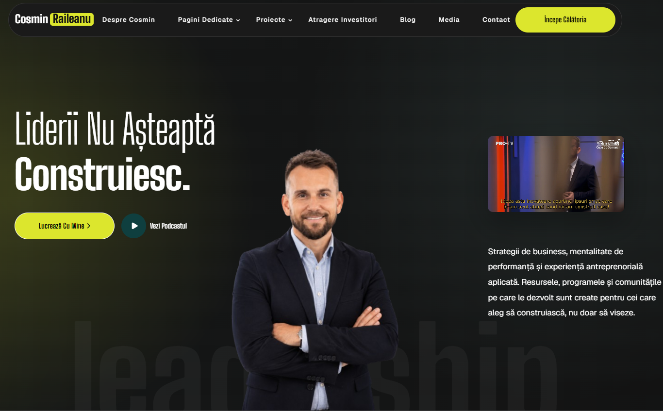 Cosmin Raileanu website project preview